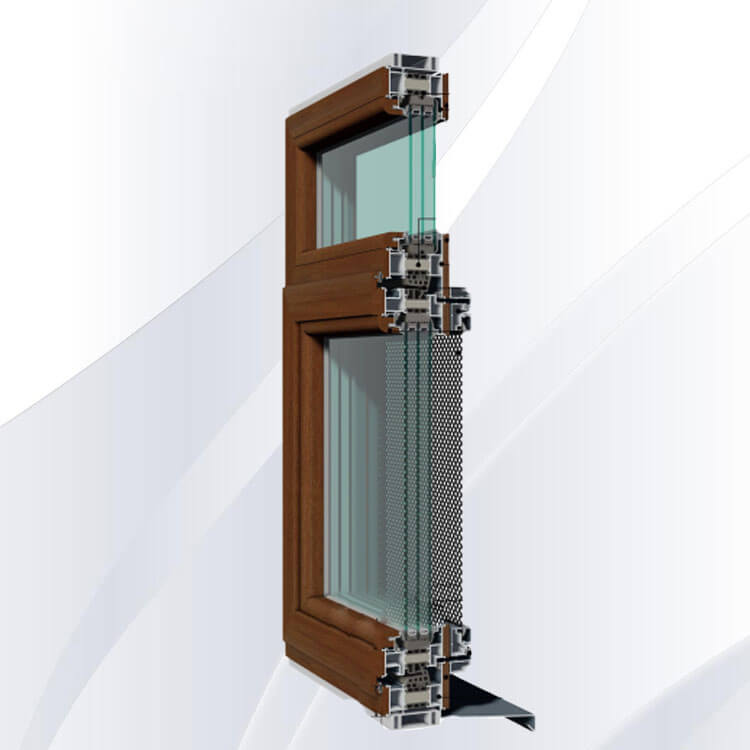 958 Series Aluminum-Wood Passive Inward Casement Window